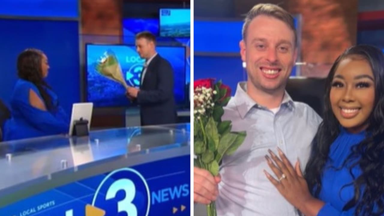 Hombre pide matrimonio a su novia durante noticiero en vivo: video provocó lágrimas en Internet