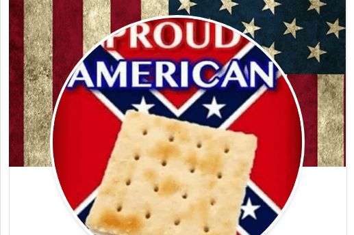 Una bandera confederada publicada por un policía en su página de Facebook.