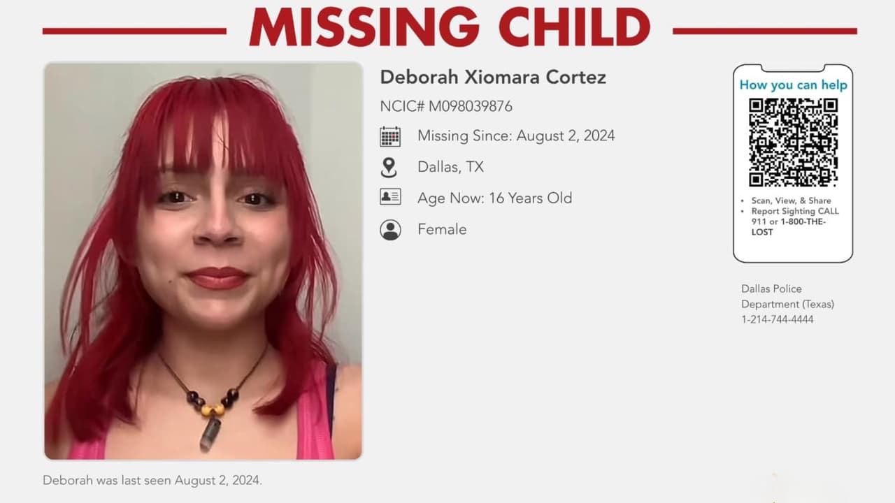 La familia de Deborah Xiomara Cortez está difundiendo carteles con información sobre la adolescente en Internet.