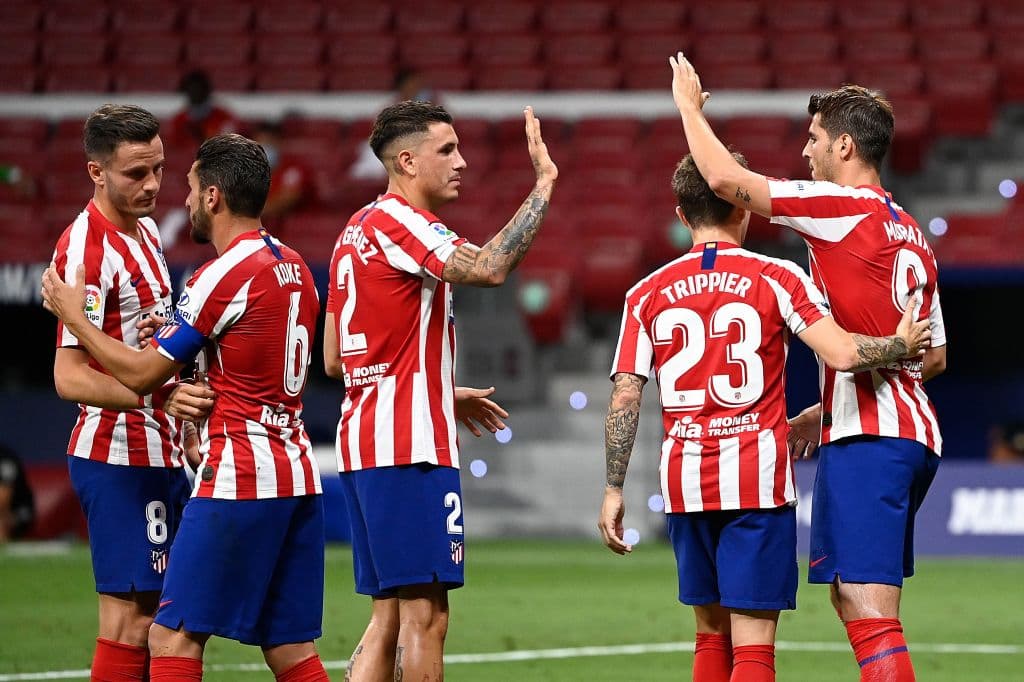 Al 45+4’ llegó el segundo para los del ‘Cholo’. Tras ejercer presión en el área de los visitantes, Llorente descolgó por la banda derecha y mandó una diagonal matona al área chica para que Morata rematara sin presión.