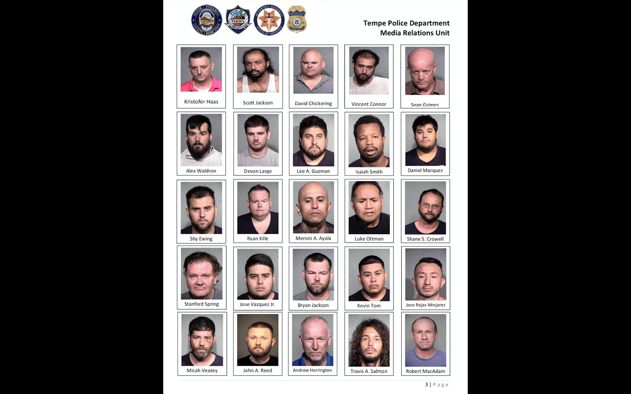 Buscaban seducir a niños en aplicaciones de citas y terminaron arrestados en un operativo encubierto en Arizona