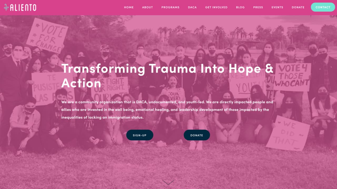 Aliento is a community organization that is DACA, undocumented, and youth-led.