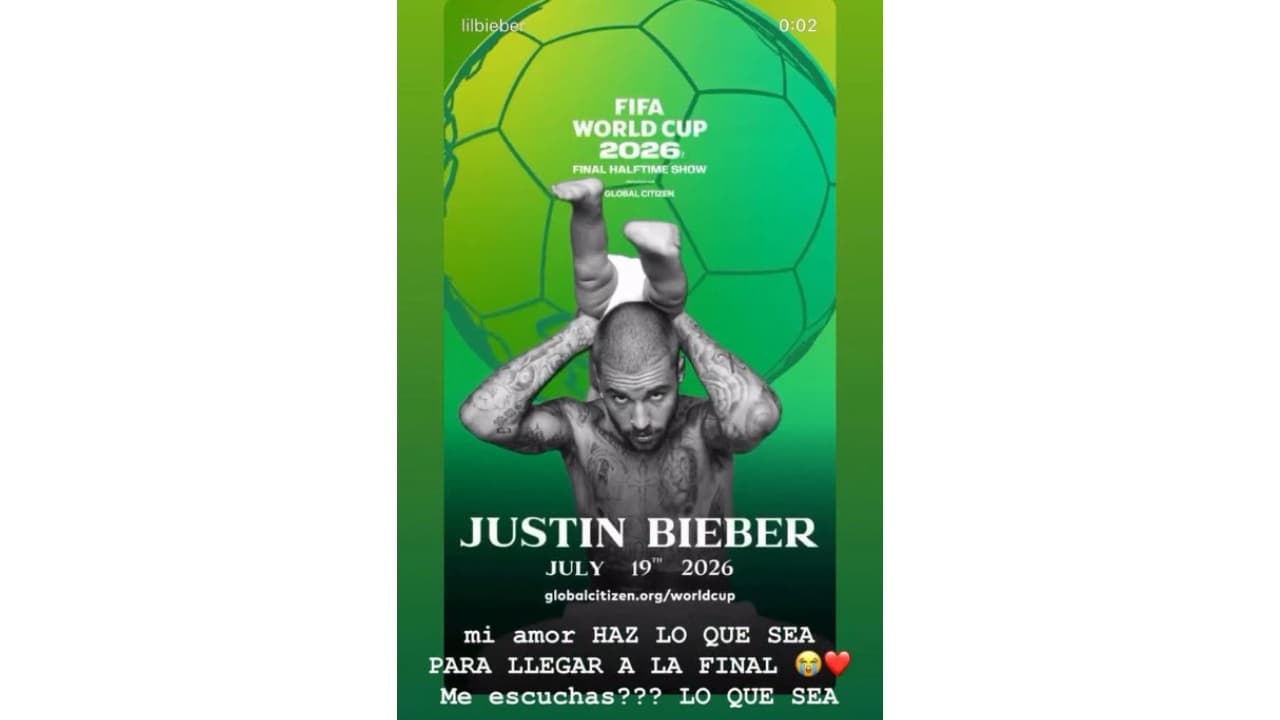 La novia de Lamine Yamal emocionada por ver a Justin Bieber en la final del Mundial.