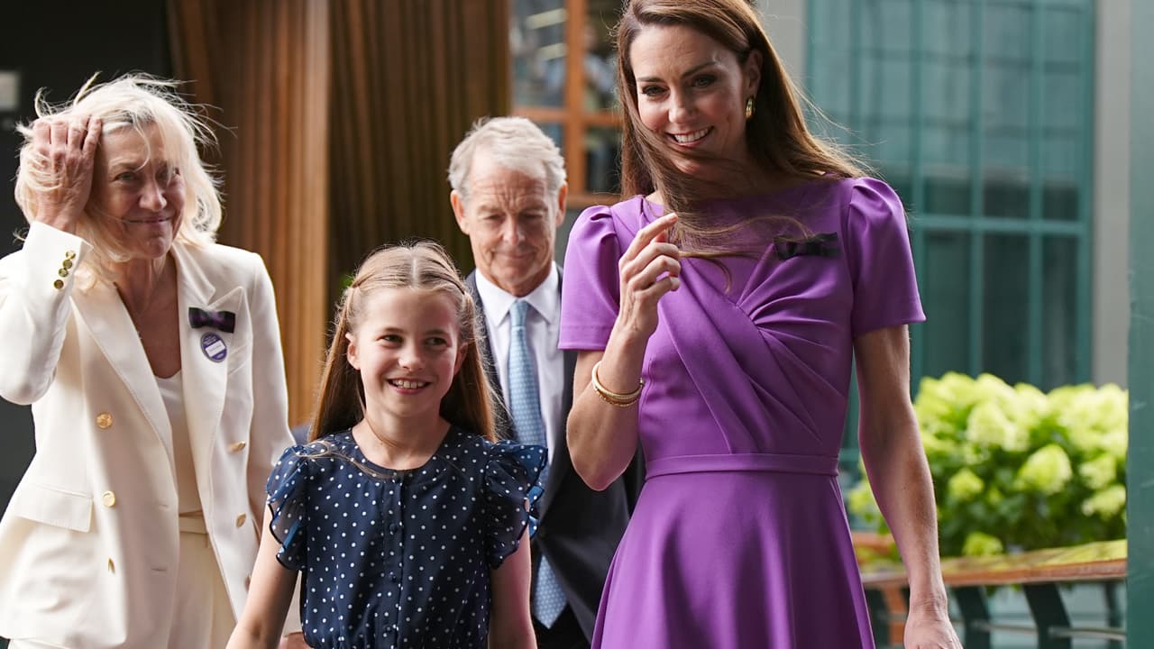 Kate Middleton llegó a Wimbledon junto con su hija Charlotte.