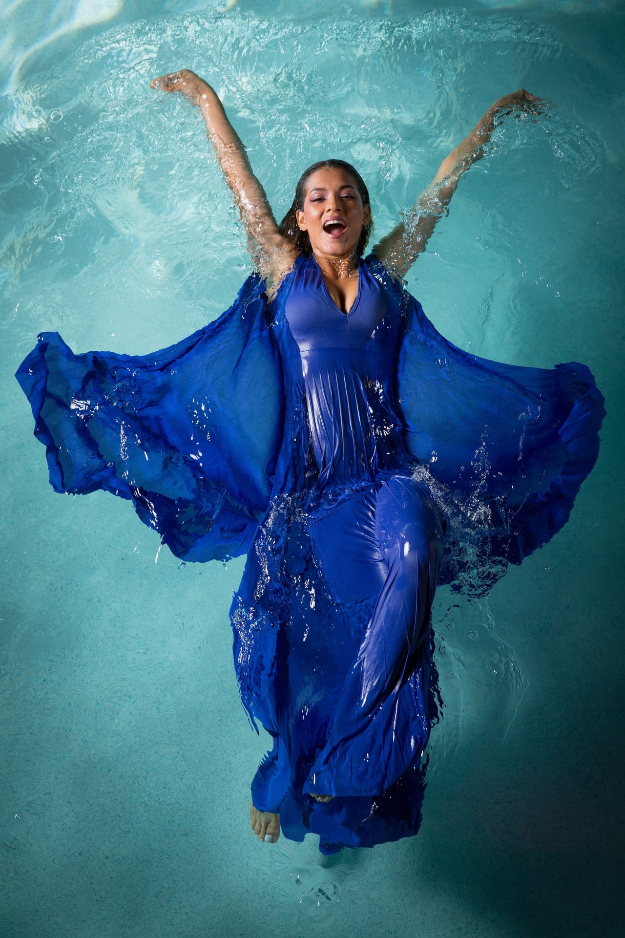 Aunque todas realizaron el reto de la foto acuática, solo algunas fueron evaluadas por el jurado. Esta fue la foto de Yaritza.