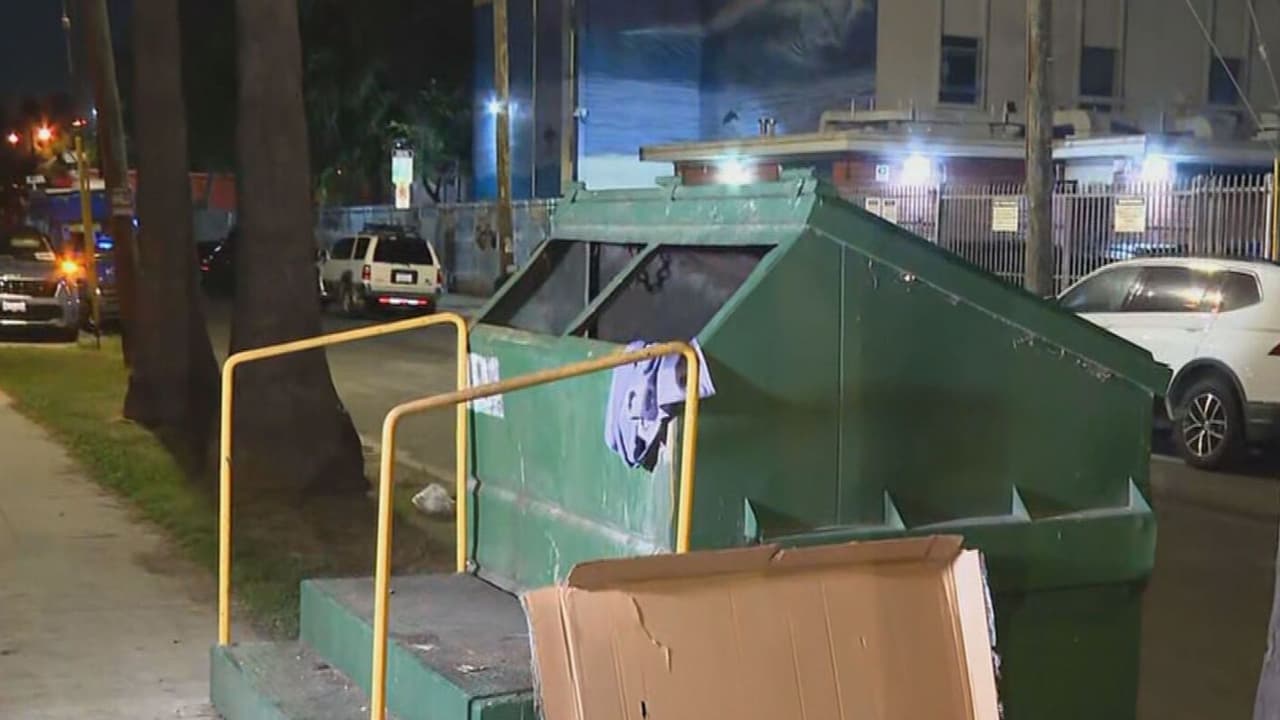 Detienen a una mujer como persona de interés tras muerte de bebé encontrada en un contenedor de Los Ángeles