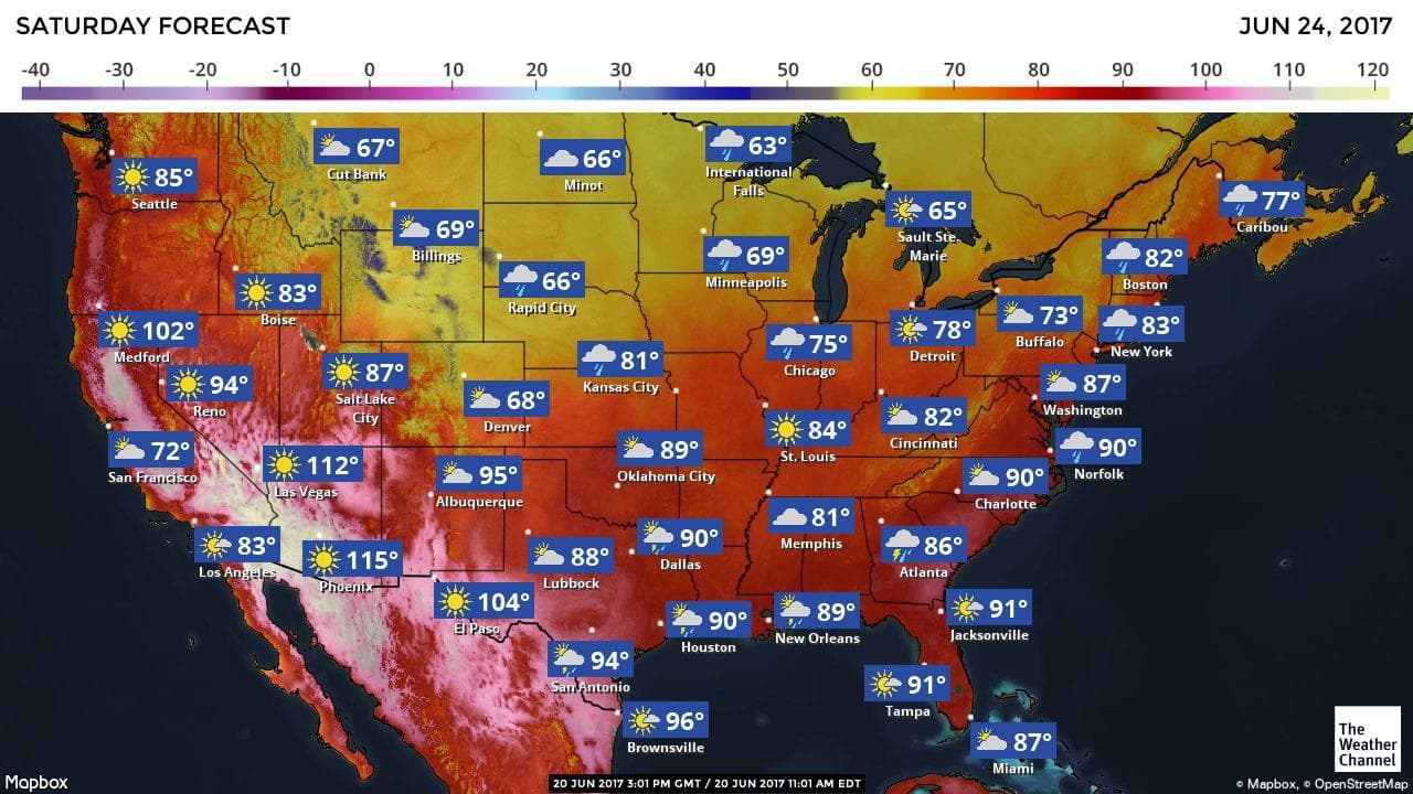 Sábado 23 de junio: Previsiones meteorológicas.