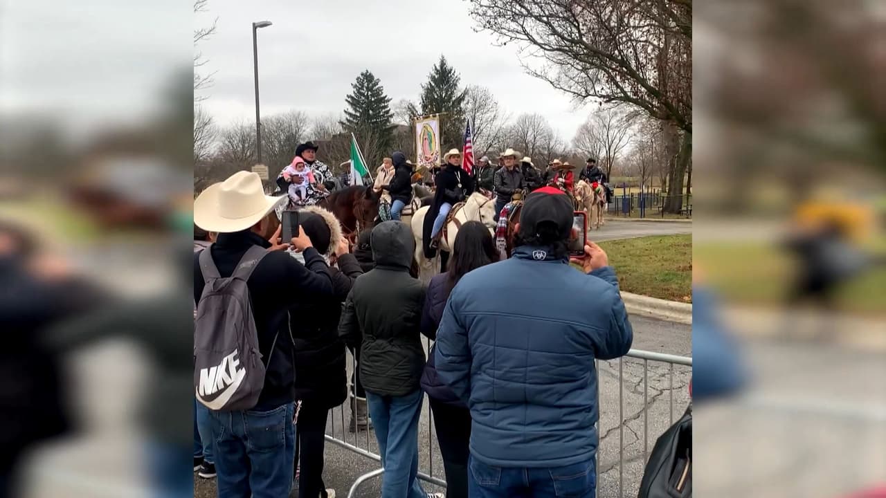 La cabalgata a la virgen es una tradición en Chicago desde hace 10 años.