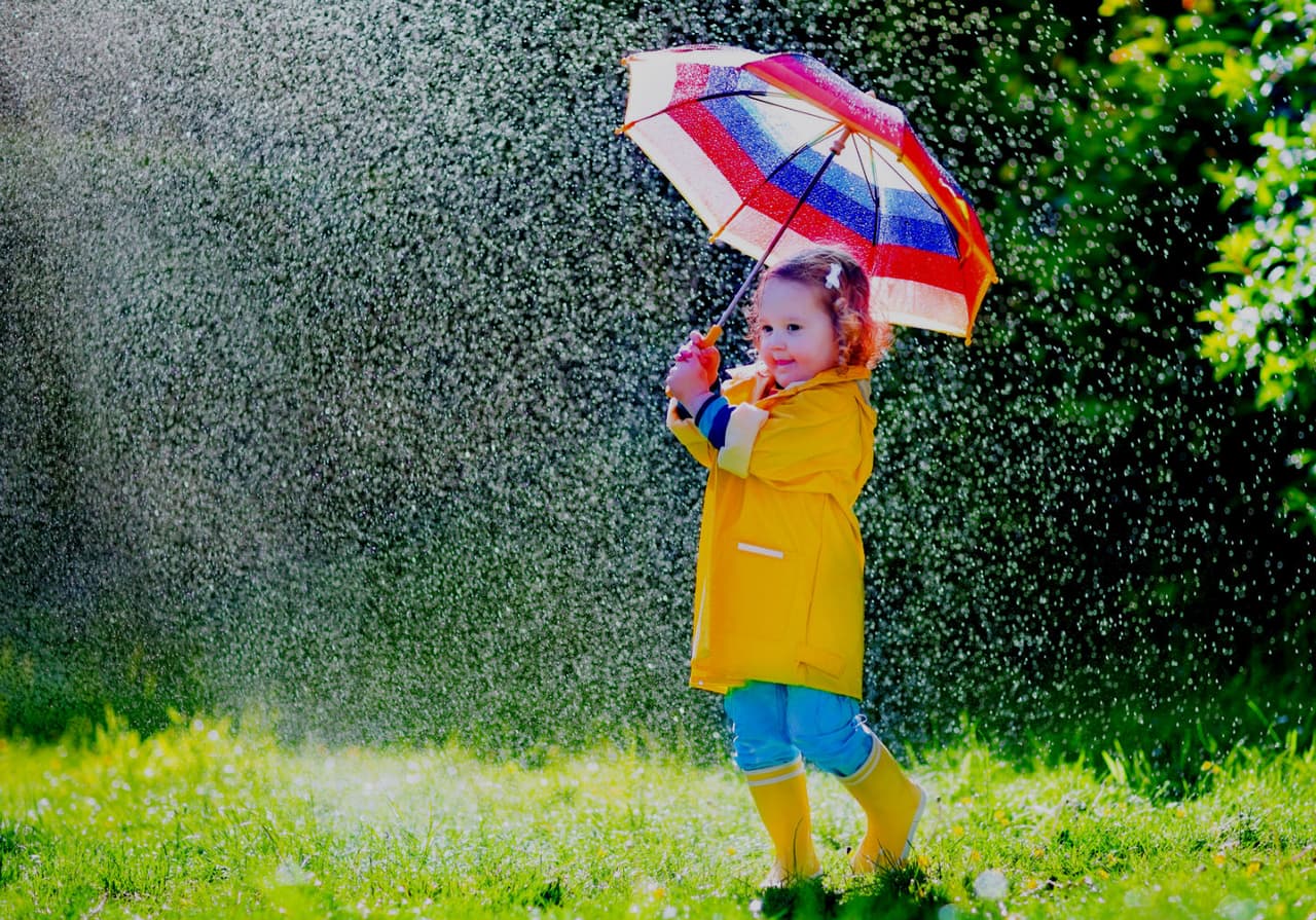 El mes de Abril nos trae hermosos días de primavera pero también algunas lluvias necesarias para que las flores y plantas crezcan. Deja que tus pequeños jueguen con la lluvia, con estilo y siempre protegidos.