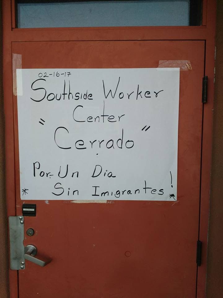 Jornaleros en apoyo al Día sin Inmigrantes