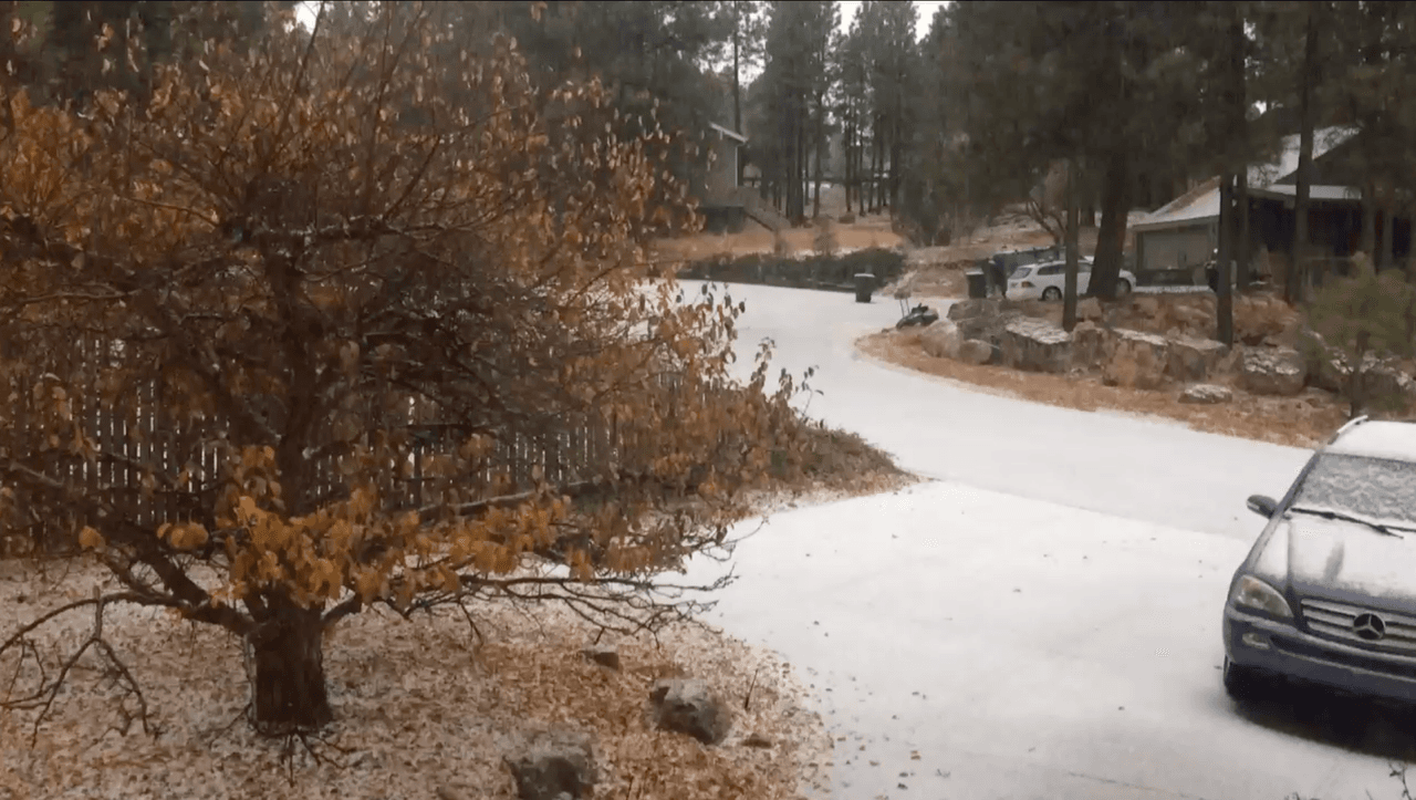 Llega la nieve al norte de Arizona.
<br>