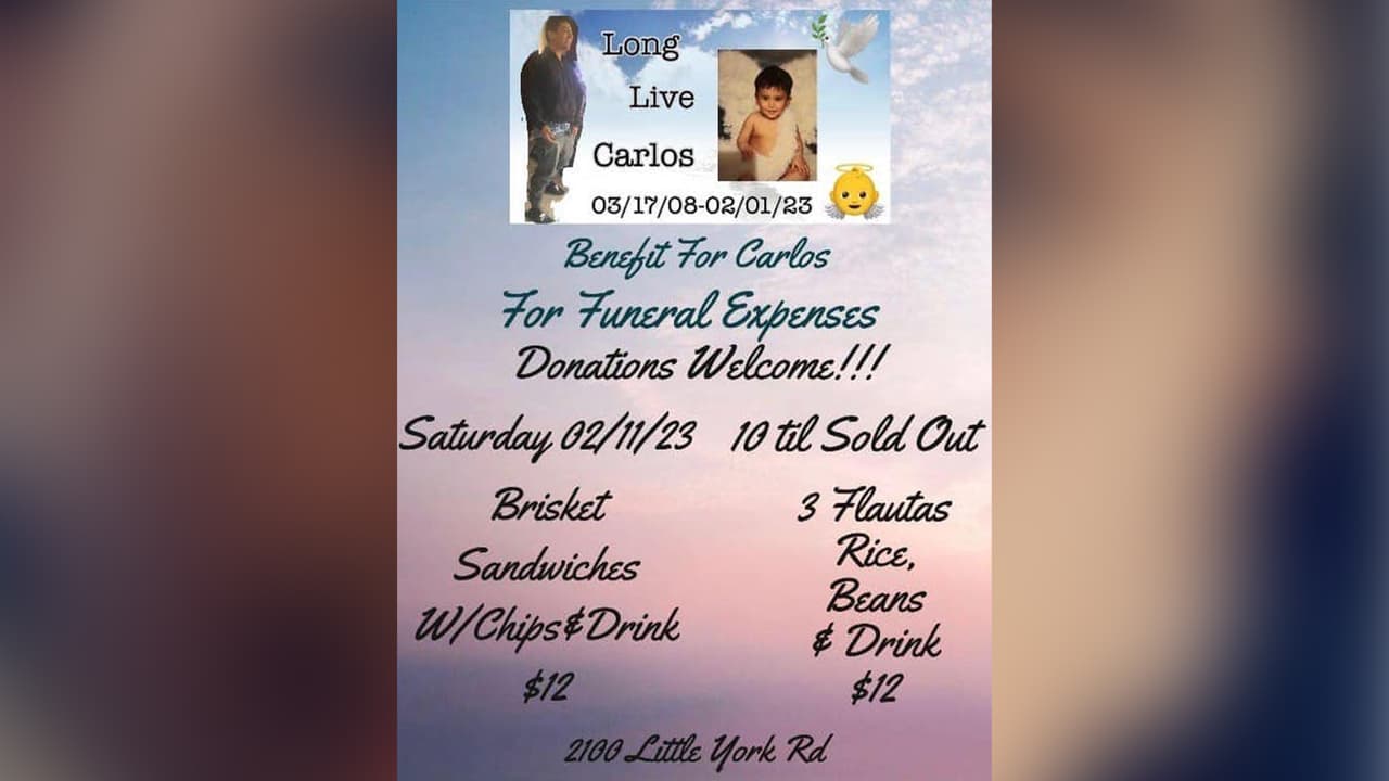 La familia de Carlos Lugo se prepara para darle el último adiós, han organizado un evento de venta de comida para reunir fondos y cubrir con los gastos funerarios del menor, de 14 años. El evento se lleva a cabo este sábado en el 2100 de Little York Road.