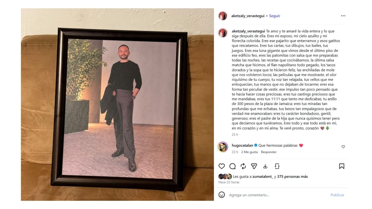 Pareja de César Hurtado lo despide en redes.