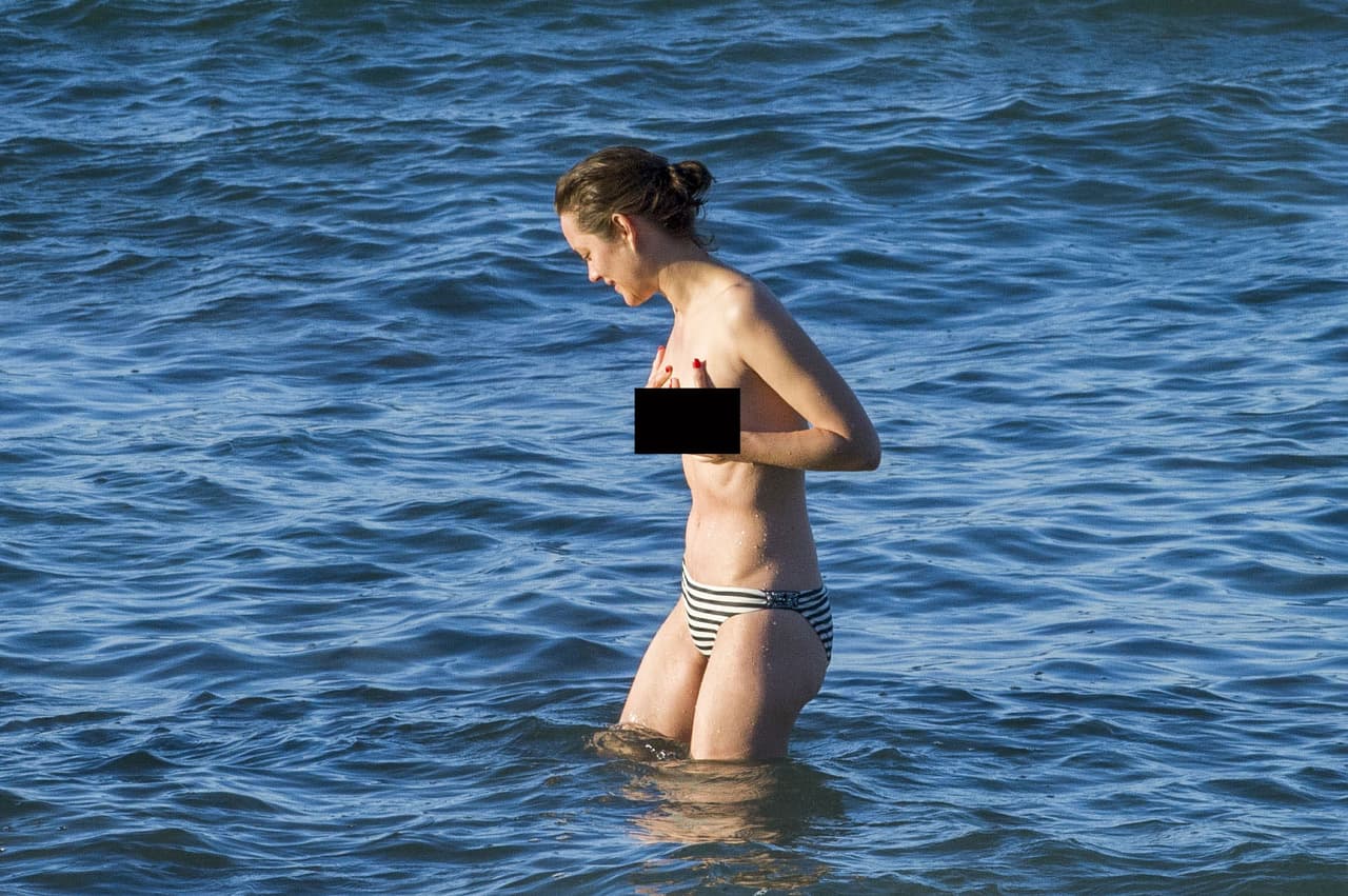 Los paparazzi la captaron disfrutando de un día en la playa.