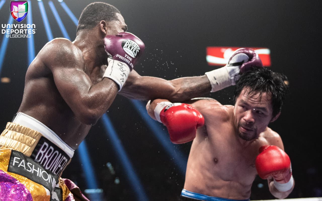 Manny Pacquiao se llevó la decisión unánime de los jueces con puntaje de 17-111, 116-112 x2. De esta forma retuvo su título mundial wélter de la AMB.