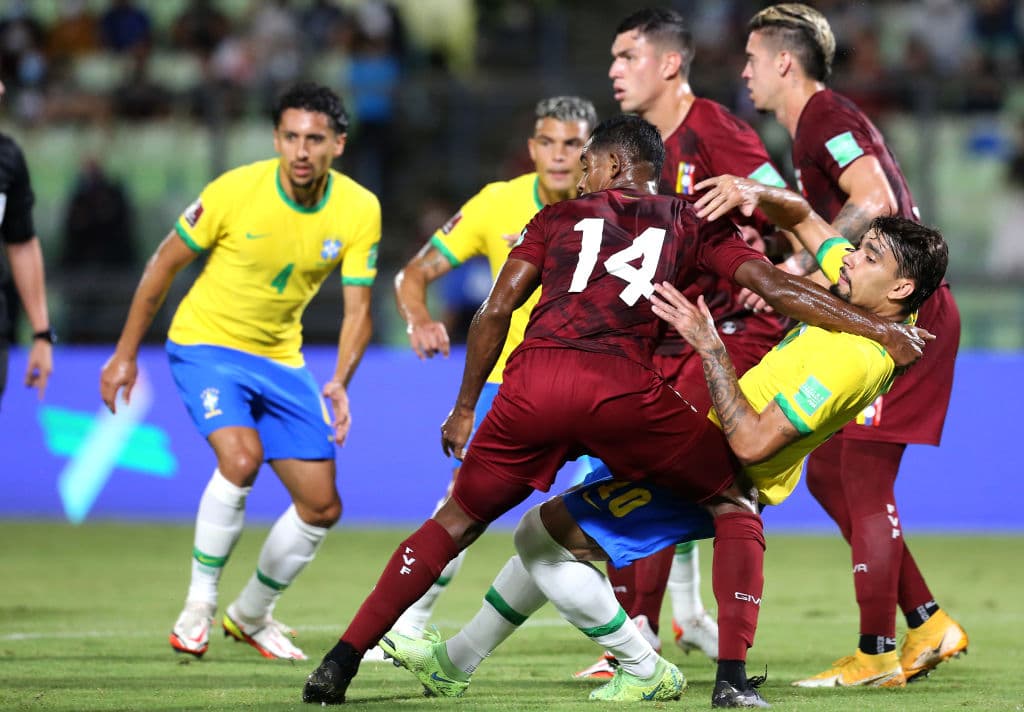 Marquinhos, Gabriel Barbosa y Antony son los encargados de anotar en la remontada de Brasil 1-3 sobre Venezuela.