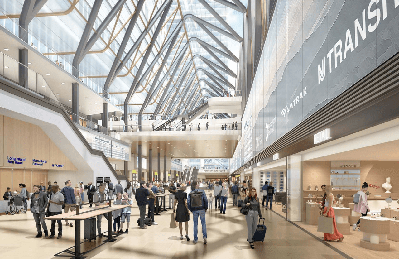 Al hablar del nuevo edificio, Hochul dijo que, como tendrá mucha iluminación, uno de los propósitos de la nueva estación es
<b>“devolver el sol a los neoyorquinos”.</b>
<br>