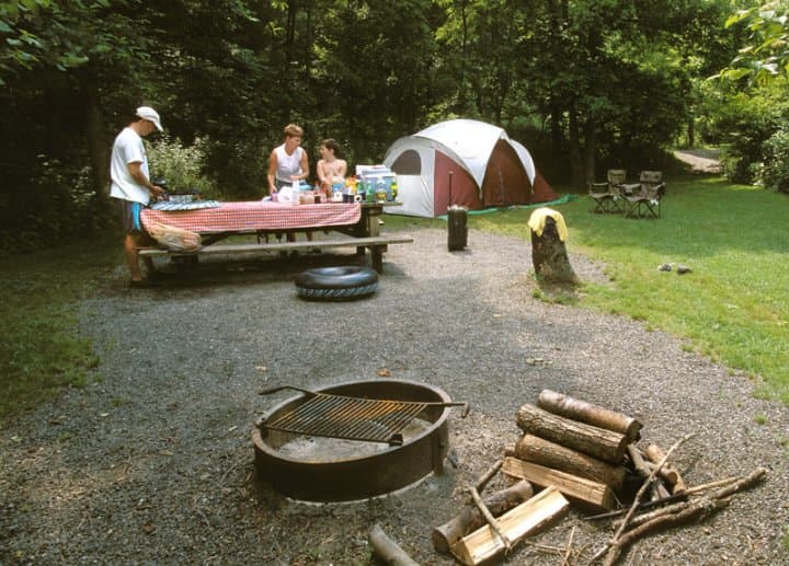 Los campistas tienen más de 1,000 sitios para acampar en cinco accesos para elegir, ya sea que usen una tienda de campaña, un remolque o un vehículo recreativo, y que acampen con familiares, amigos o un grupo.
