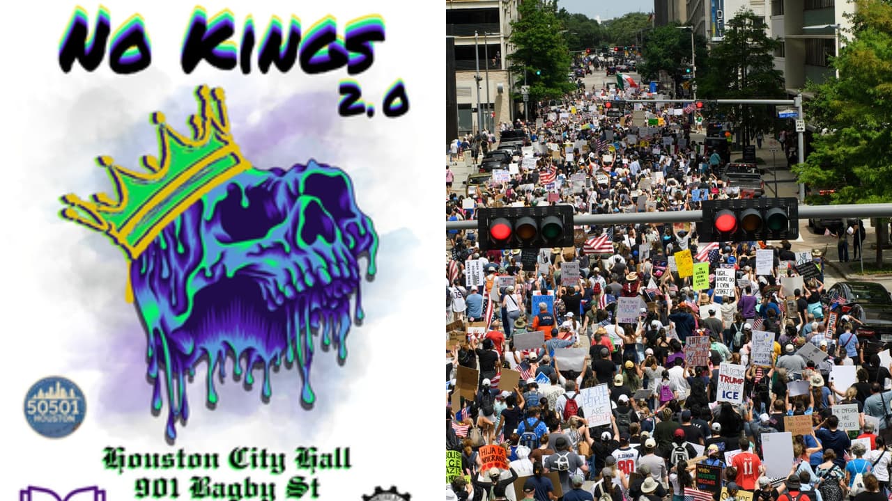 Houston alza la voz: No Kings 2.0 vuelve a las calles de forma pacífica contra el autoritarismo