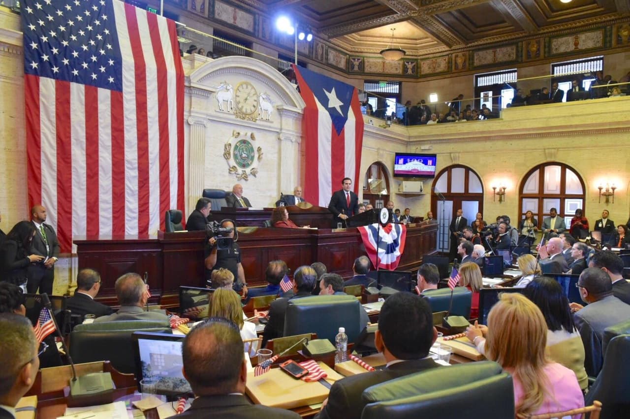 Este 2 de marzo de 2017 fue conmemorado el centenario de la ciudadanía estadounidense en la gobernación de Puerto Rico, La Fortaleza. (EFE)
