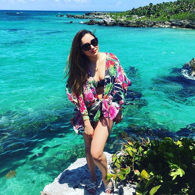 Con el hermoso paisaje desde XelHa.