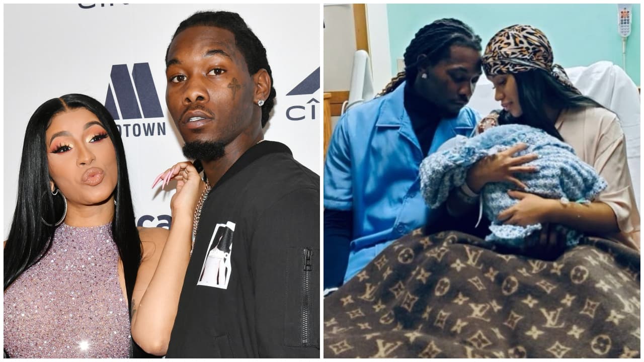 Cardi B y su esposo Offset muestran por primera vez el rostro de su hijo y revelan su original nombre