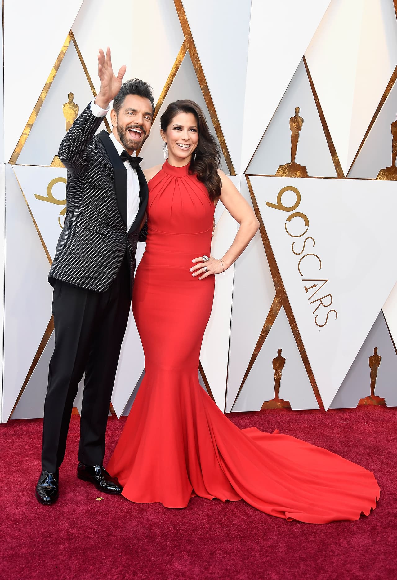 Eugenio Derbéz asistió por primera vez en la entrega de los premios Oscar y lo hizo acompañado de su esposa, Alessandra Rosaldo.
<br>