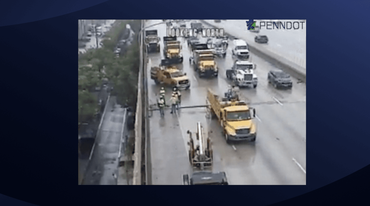 Cierres de carriles en la I-95 en dirección sur en Pennsport debido a reparaciones de puentes