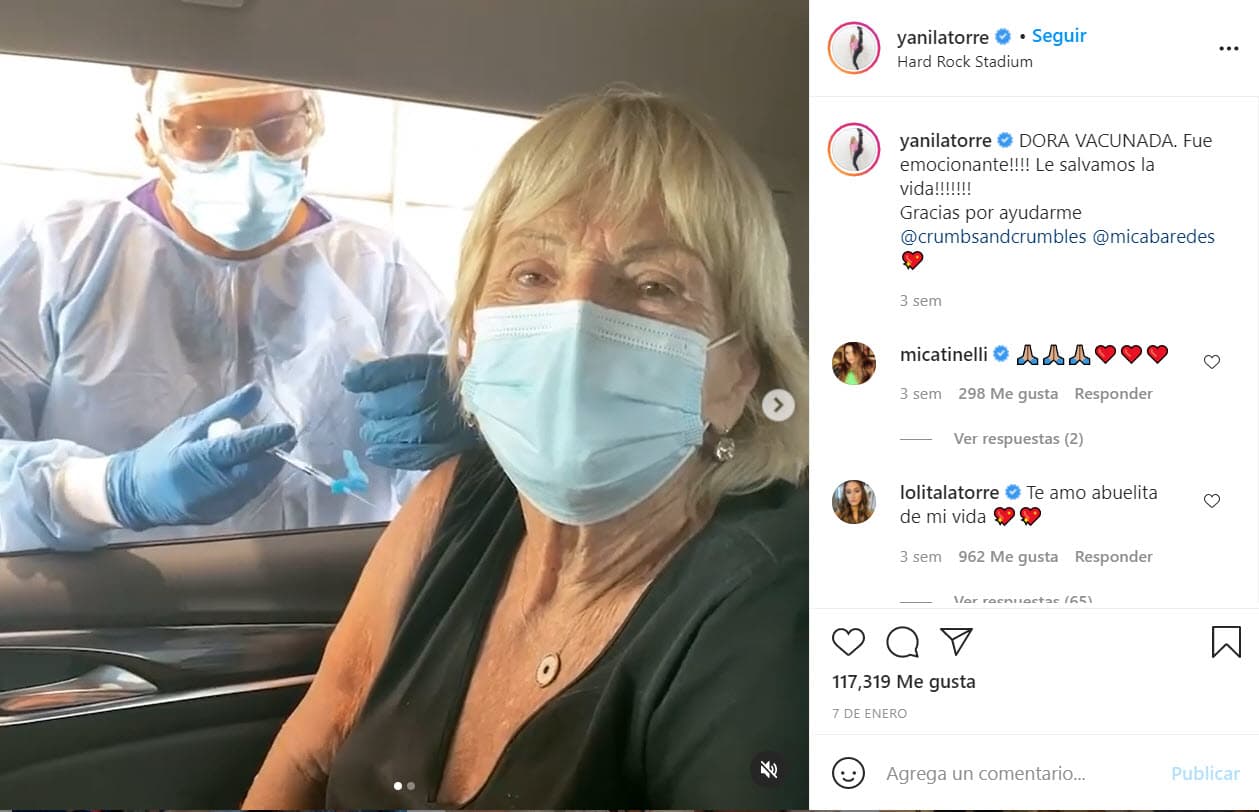 Tal es el caso de la
<b>presentadora argentina Yanina Latorre</b>, quien el 7 de enero publicó en Instagram que a
<b>su madre Dora Caamaño</b> le habían aplicado el medicamento en sus recientes vacaciones a Miami.
<br>