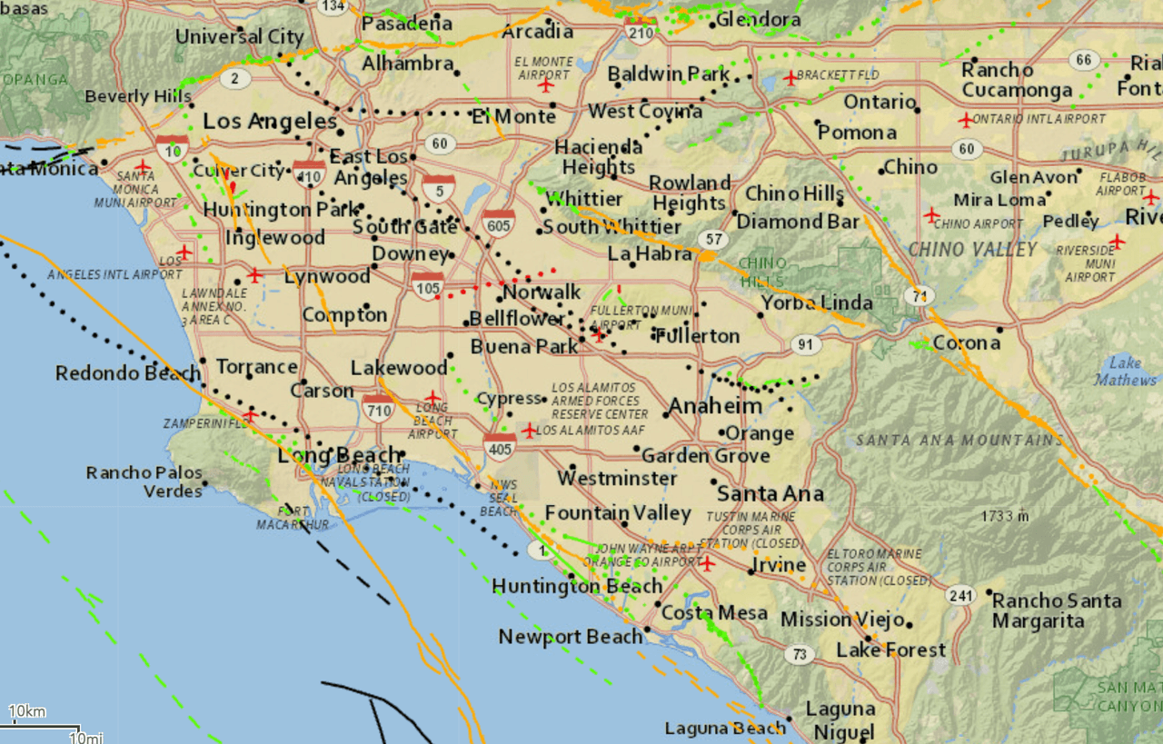 De acuerdo con el
<a href="https://earthquake.usgs.gov/cfusion/qfault/show_report_AB_archive.cfm?fault_id=127§ion_id=c " target="_blank">Servicio Geológico de Estados Unidos (USGS)</a>, “los datos sobre esta zona de falla (NI) son variables. Las ubicaciones de las fallas en tierra y en algunas áreas limitadas en alta mar generalmente están bien ubicadas. La gran parte central de la zona de falla está en alta mar y está menos definida”.