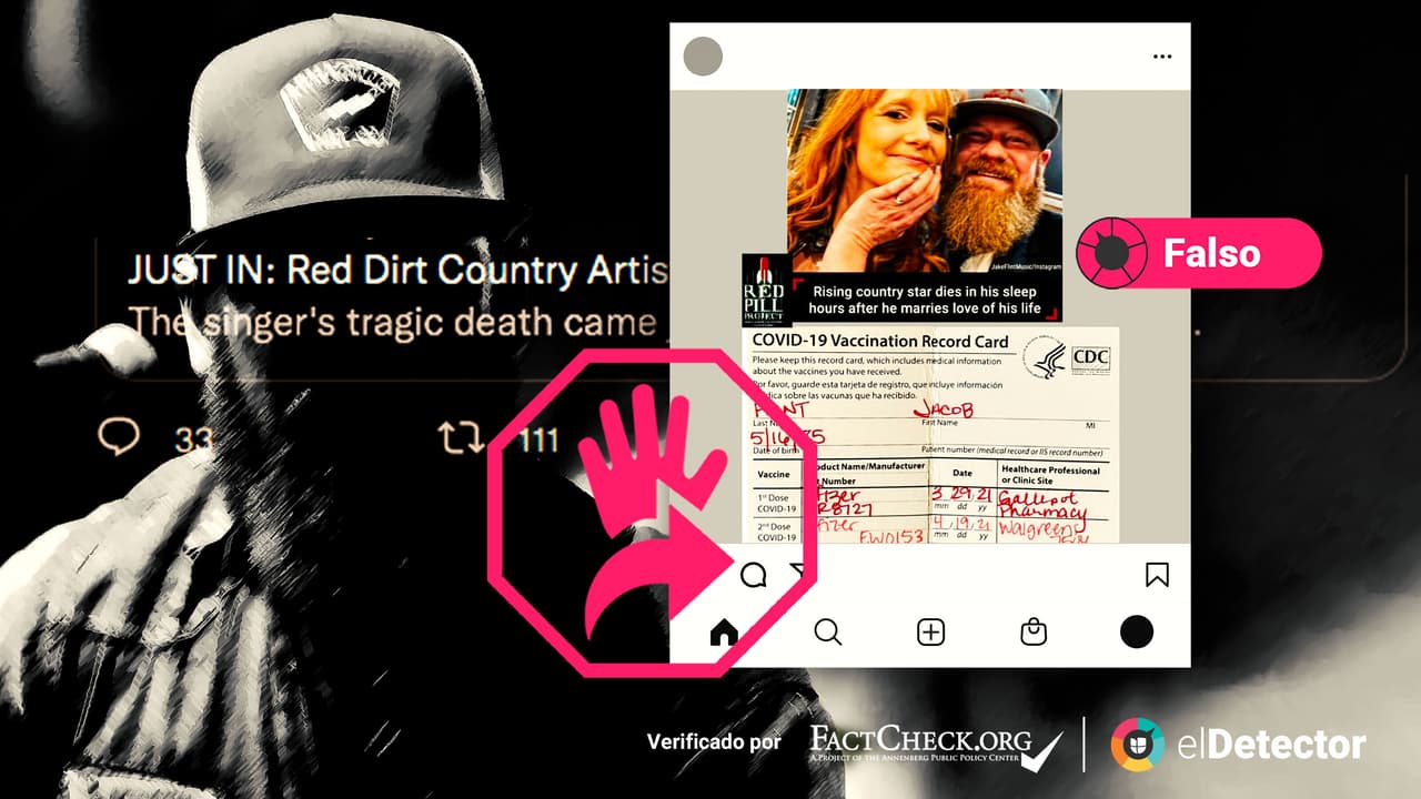 El cantante country Jake Flint no murió a causa de la vacuna contra el covid-19