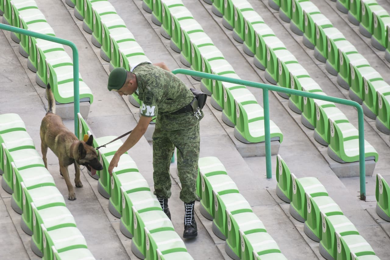 Cada espacio fue revisado al detalle para evitar cualquier amenaza para los hinchas.