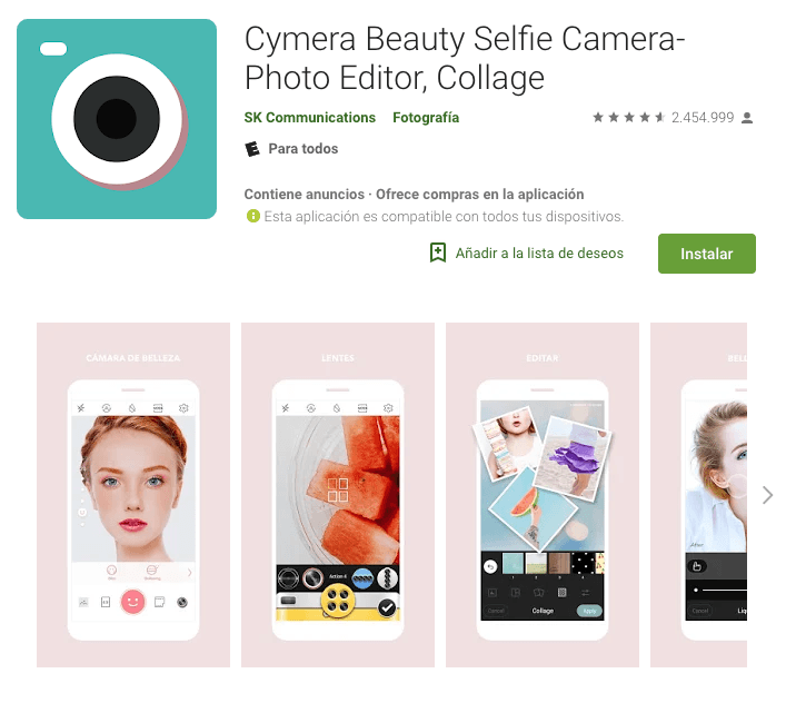 Cymera Beauty Selfie Camera.