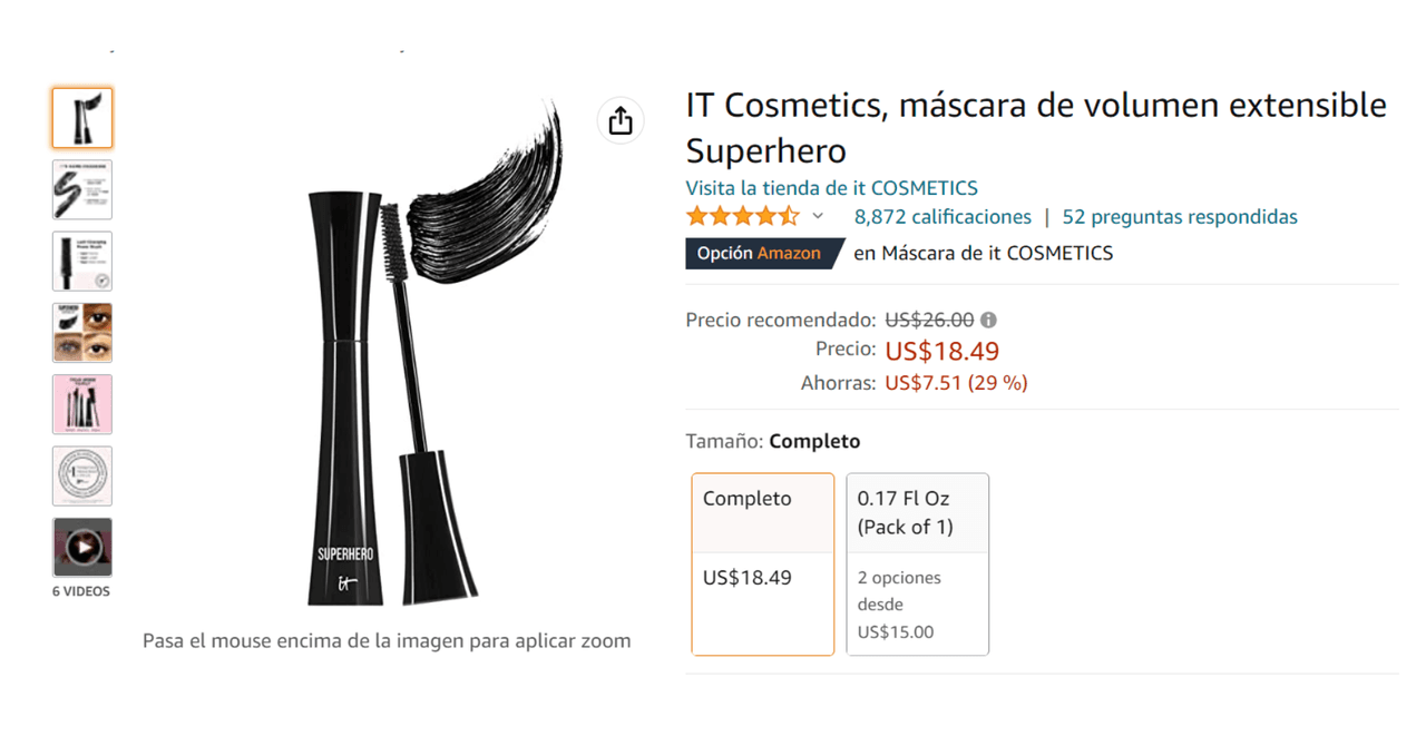 El rímel que usa Jennifer Lopez ronda los 20 dólares