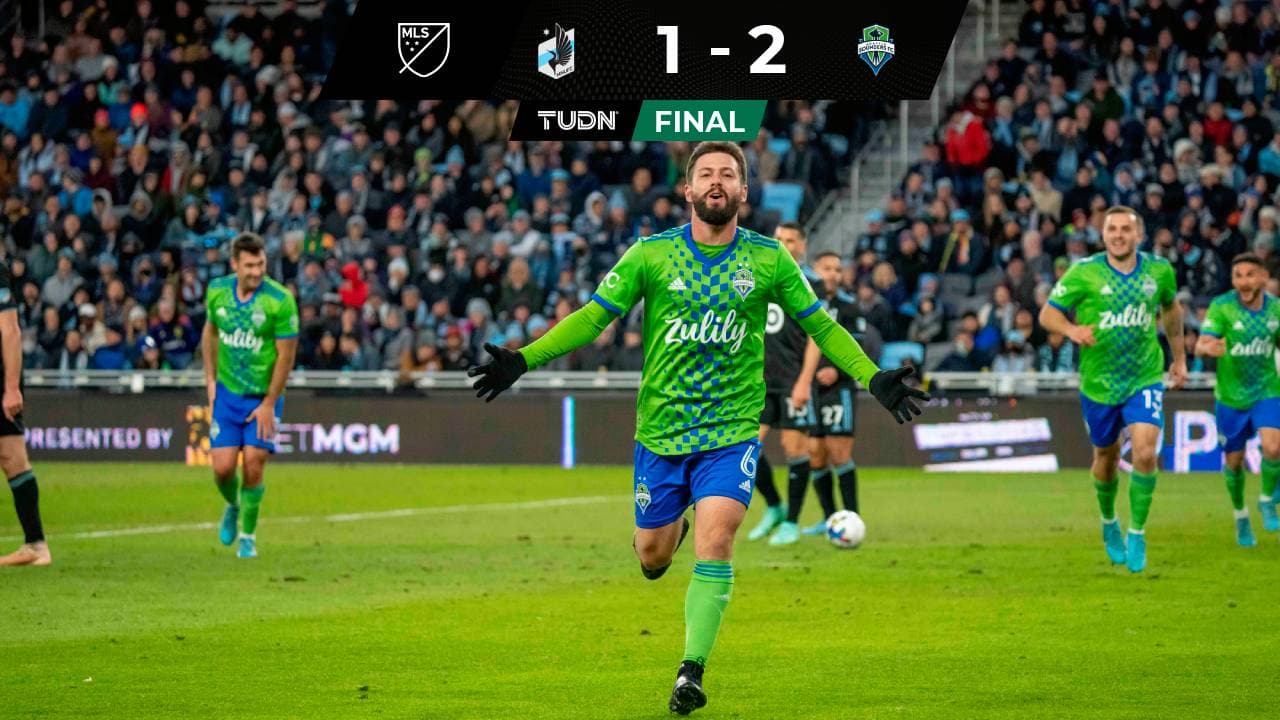 Volvió Nico Lodeiro y Seattle le quitó el invicto al Minnesota de Bebelo