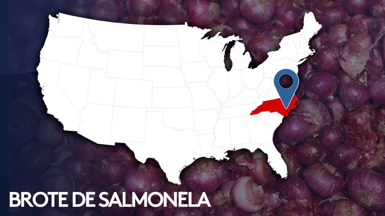 Brote de salmonela vinculado a cebollas contaminadas se expande a Carolina del Norte