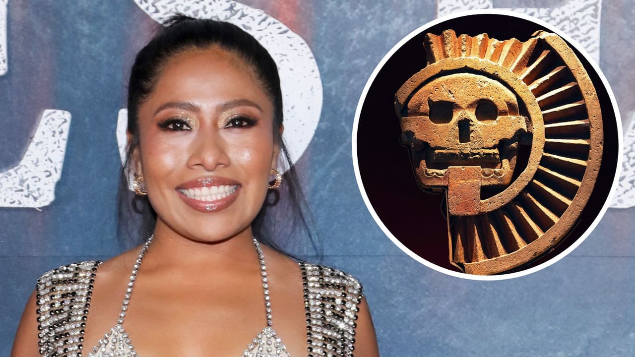 Yalitza Aparicio y su brillante look de cristales que rinde tributo al dios mexica de la muerte