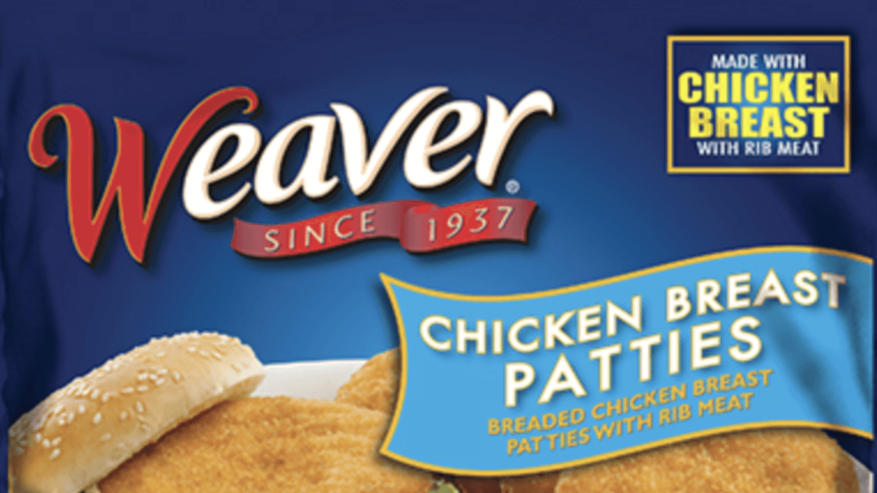 Según el Departamento de Agricultura de los Estados Unidos,las bolsas de plástico que contienen pollo congelado y cocidos fueron retiradas del mercado.