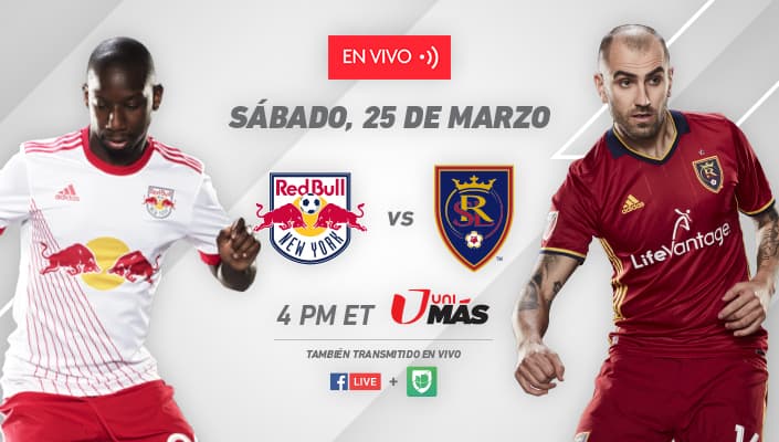 No te pierdas la acción entre NY Red Bulls y Real Salt Lake por UniMás y Facebook Live