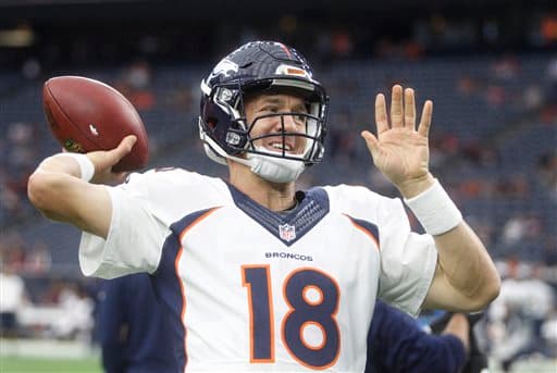 Peyton Manning aún no tiene sensibilidad en la yema de los dedos