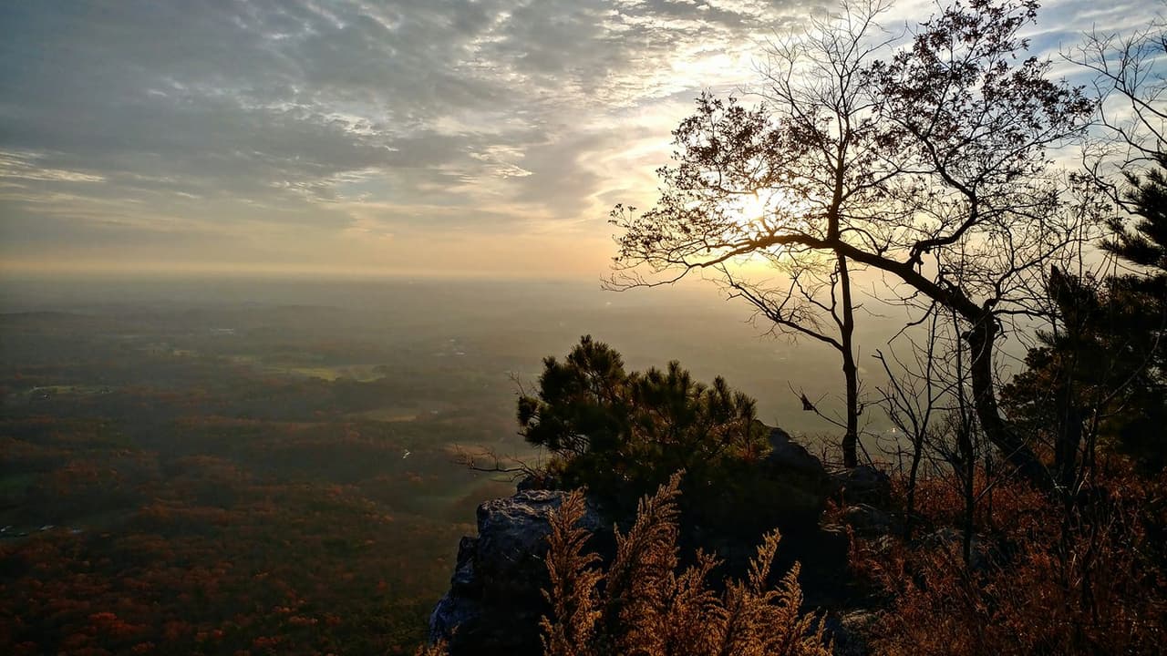 Un ascenso a la cumbre de Pilot Mountain te recompensa con impresionantes vistas de largo alcance de toda la región, incluidas Sauratown y las montañas Blue Ridge.