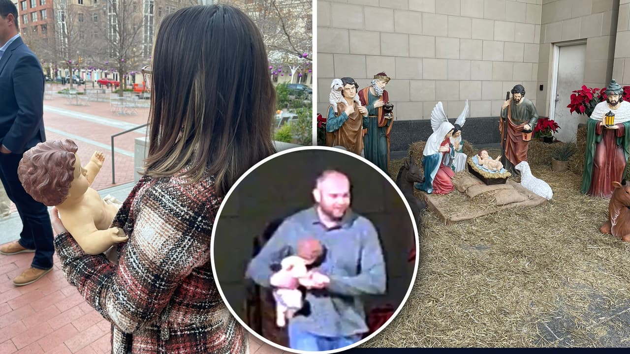 Encuentran a “baby Jesus”: La policía de Fort Worth informó que el nacimiento estará completo esta Navidad