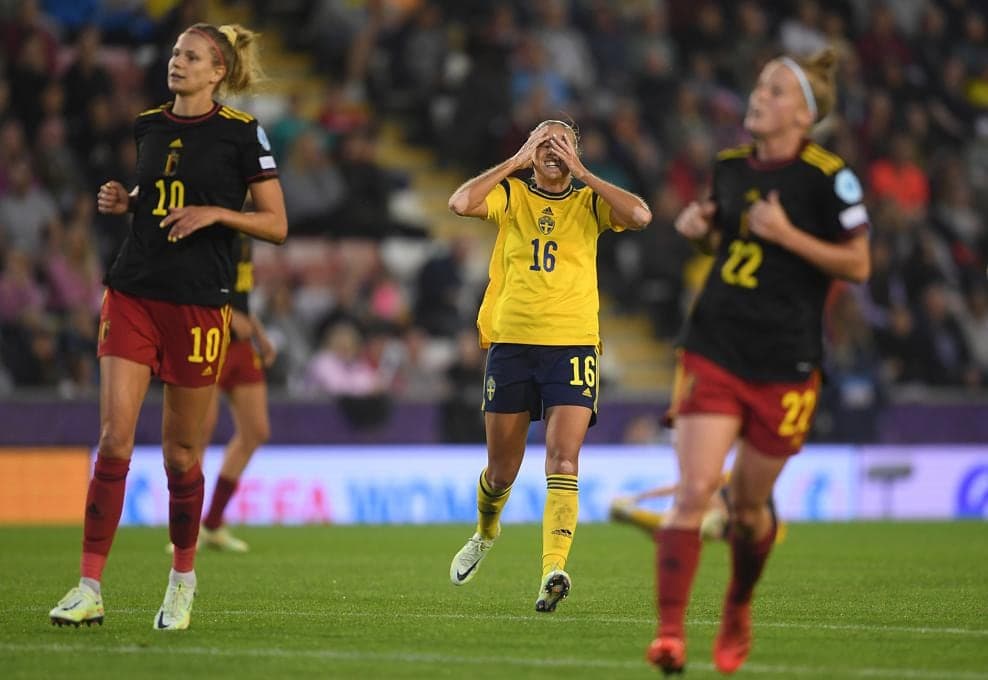 En la agonía del partido Suecia eliminó a Bélgica para llevarse el boleto a la Semifinal de la Eurocopa Femenina 2022.