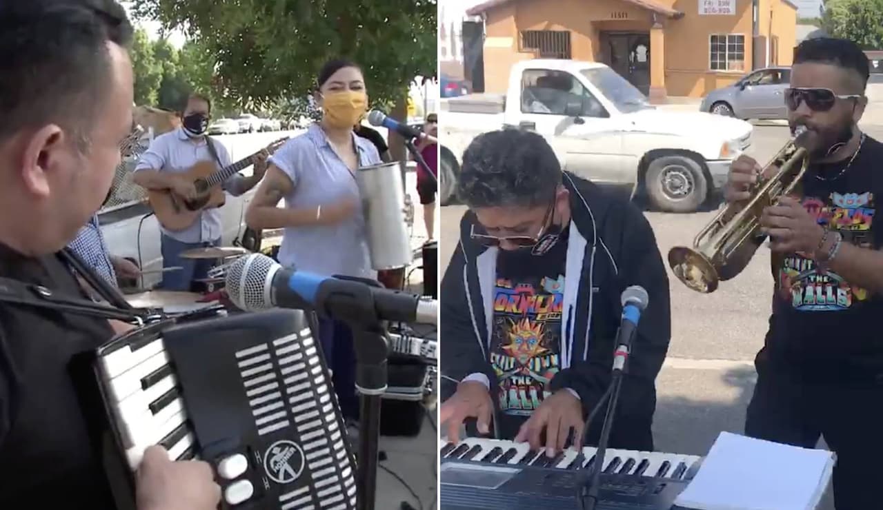 "Póntela, póntela", así cantan los Jornaleros del Norte para que nadie se quede sin su mascarilla