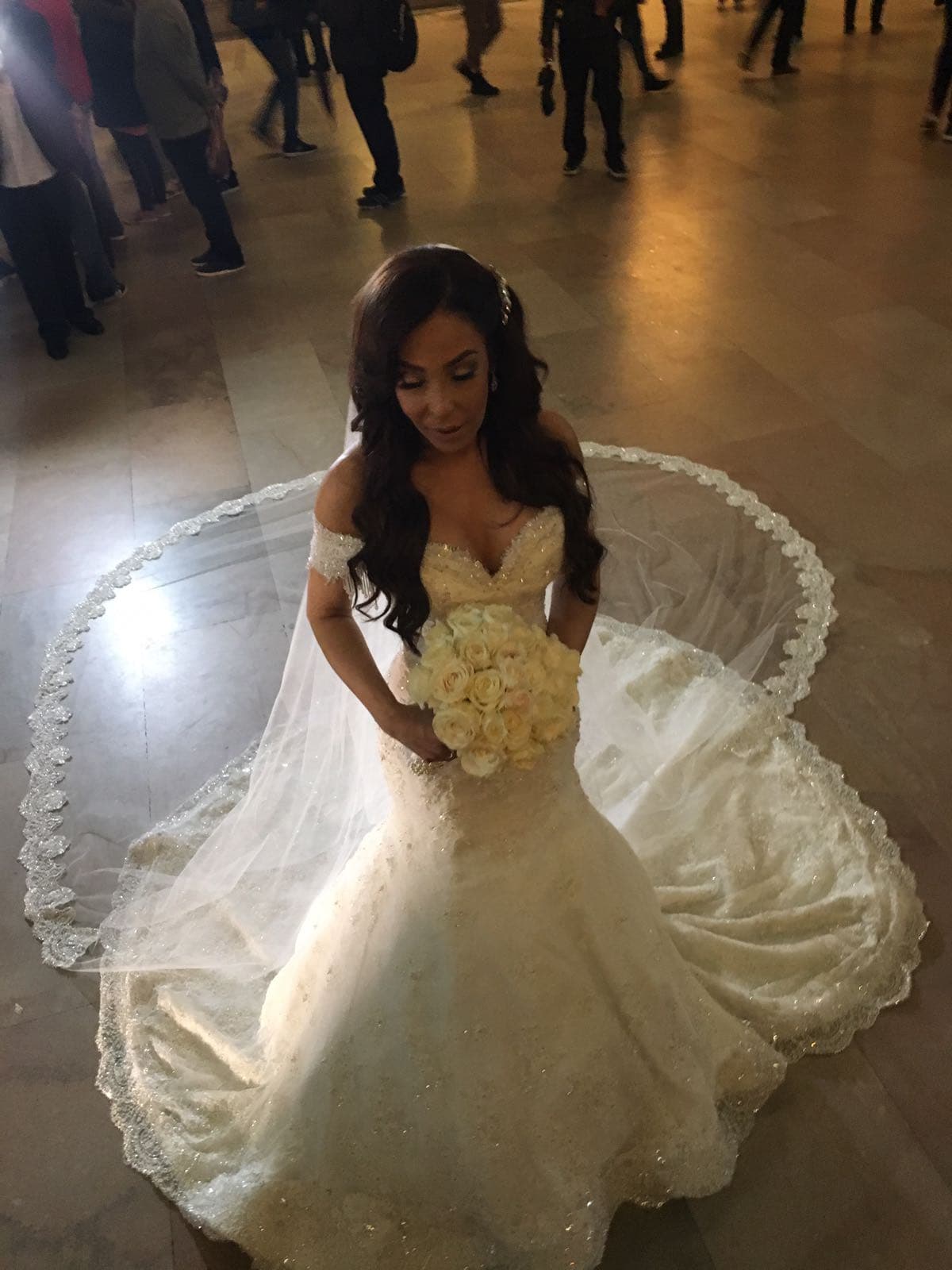 El espectacular vestido de novia.