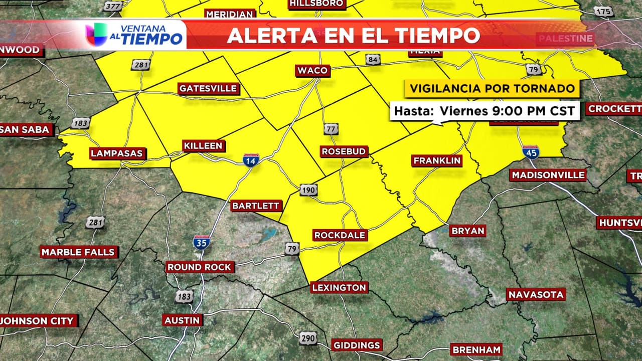 Emiten vigilancia por tornado hasta las 9:00 p.m. para el norte del condado Travis