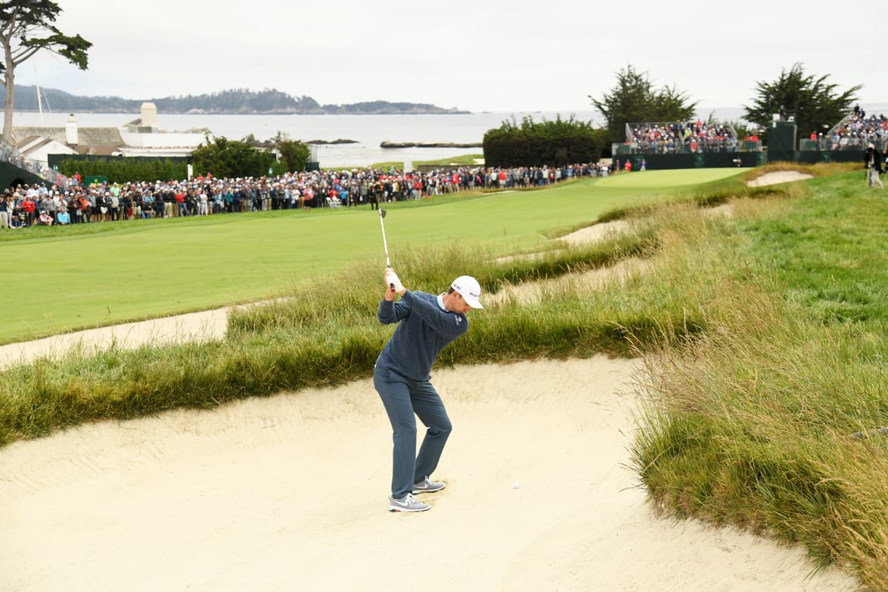 El campo de Pebble Beach en California ofrece postales espectaculares en el US Open de golf, el tercer torneo de 'Grand Slam' de la temporada de ese deporte.