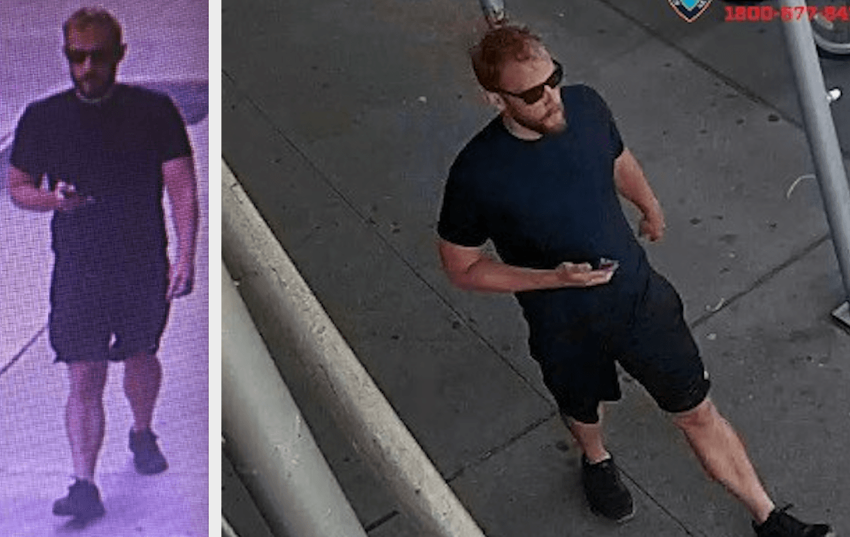 La policía busca a este hombre para ser interrogado con relación al primer acto de vandalismo al mural de Black Lives Mater frente a la Torre Trump.