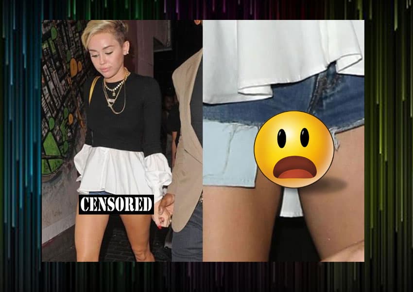 Sus prendas extremadamente cortas le han jugado muy malas pasadas.