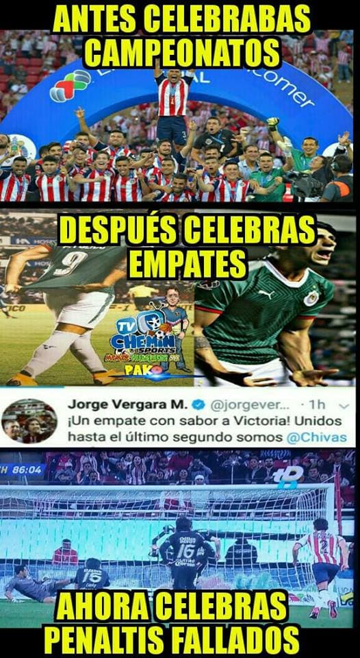 Les memes no perdonan las actuaciones de Pumas, Chivas y Cruz Azul